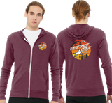 WCO2022/Unisex Triblend Lightweight Full Zip Hooded Long Sleeve Tee/3939/