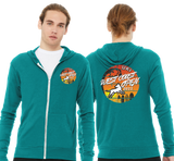 WCO2022/Unisex Triblend Lightweight Full Zip Hooded Long Sleeve Tee/3939/
