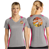 WCO2022/Sport-Tek® Ladies Heather Colorblock Contender™ V-Neck Tee/LST361/