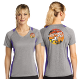 WCO2022/Sport-Tek® Ladies Heather Colorblock Contender™ V-Neck Tee/LST361/
