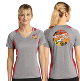 WCO2022/Sport-Tek® Ladies Heather Colorblock Contender™ V-Neck Tee/LST361/