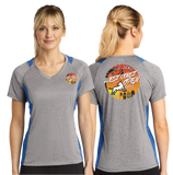 WCO2022/Sport-Tek® Ladies Heather Colorblock Contender™ V-Neck Tee/LST361/