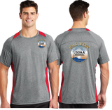 WWR23/Sport Tek Heather Colorblock Contender Tee/ST361/