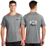 WWR23/Sport Tek Heather Colorblock Contender Tee/ST361/