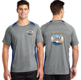 WWR23/Sport Tek Heather Colorblock Contender Tee/ST361/